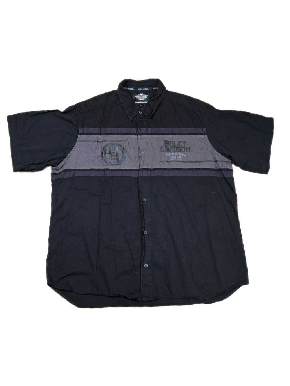 Harley-Davidson Motorclothes Freedom On The Road Mechanics Work Shirt Men's 3XL